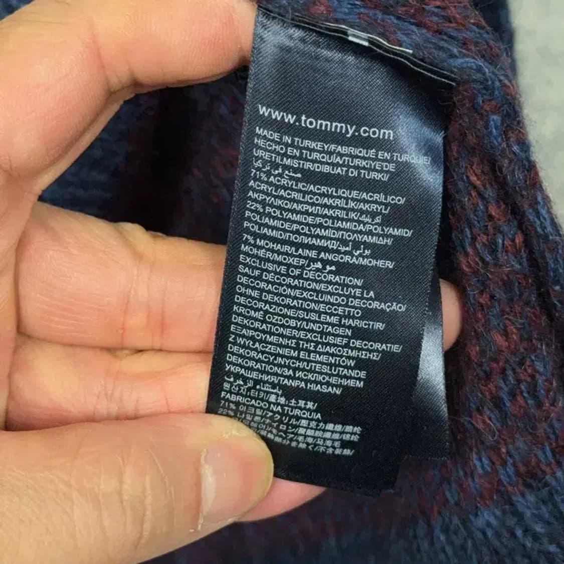 타미힐피거 패턴 모헤어 니트 XS 상품이미지4