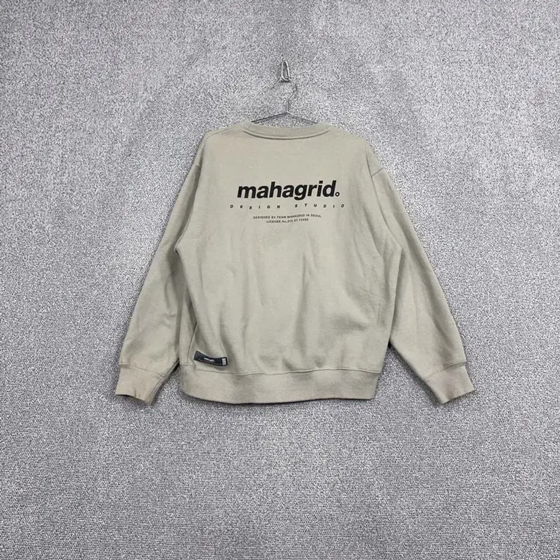 마하그리드 백프린팅 로고 캐주얼 맨투맨 M 상품이미지2