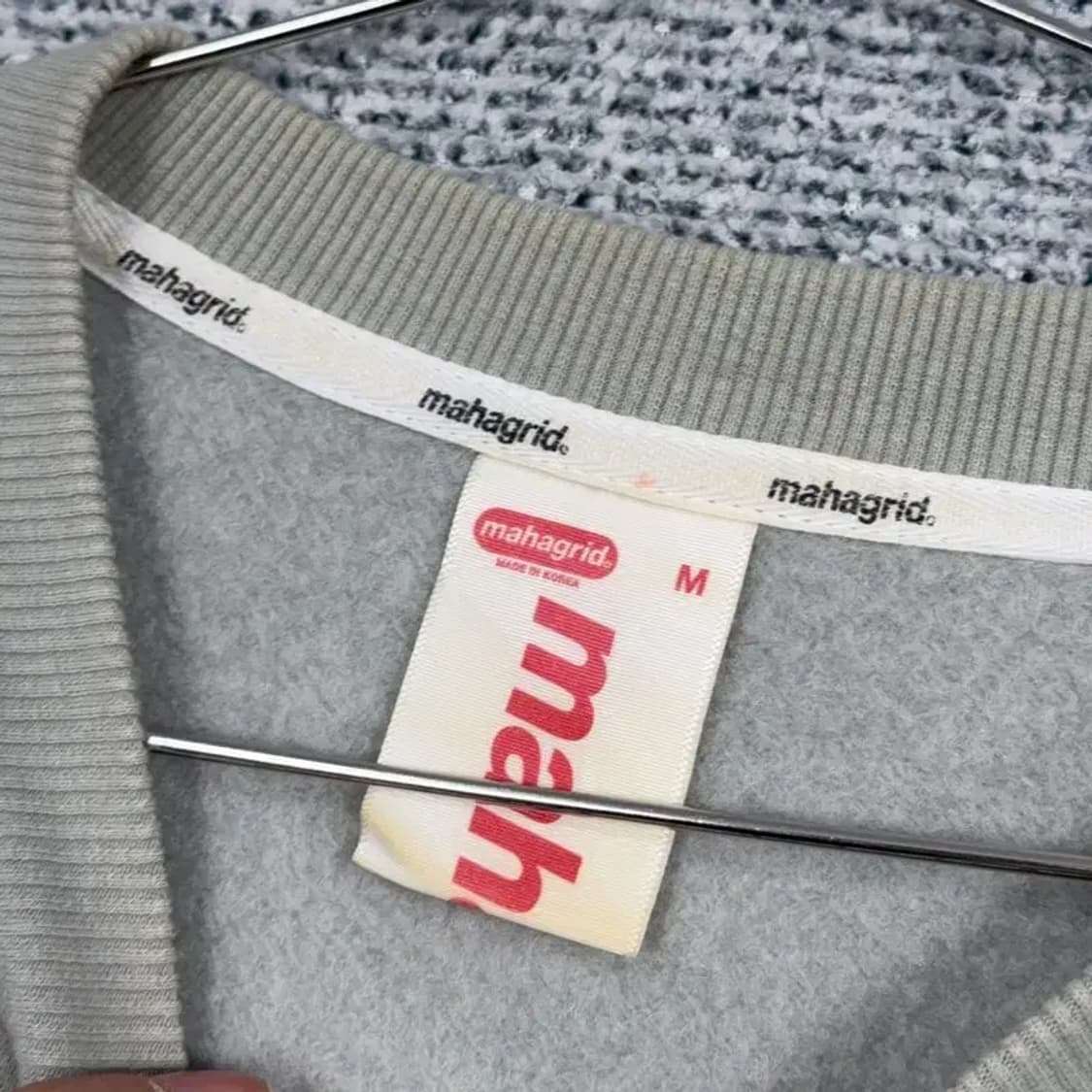 마하그리드 백프린팅 로고 캐주얼 맨투맨 M 상품이미지3