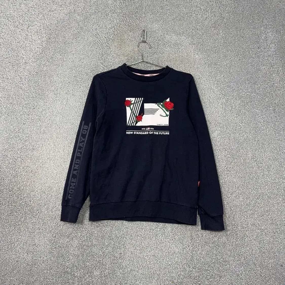 푸마 프린팅 네이비 맨투맨 90 상품이미지1