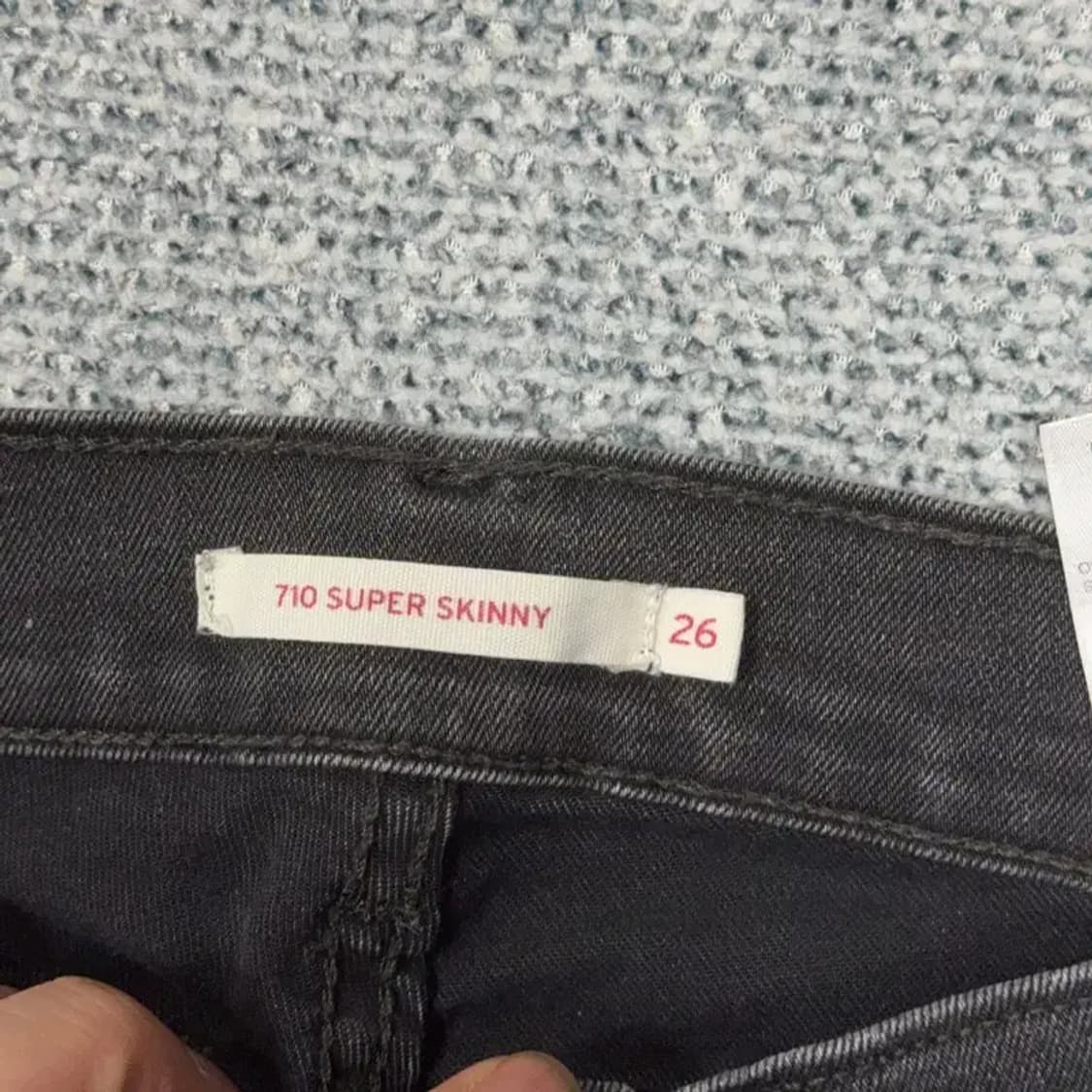 리바이스 710 여성 흑청 스키니진 26 상품이미지6