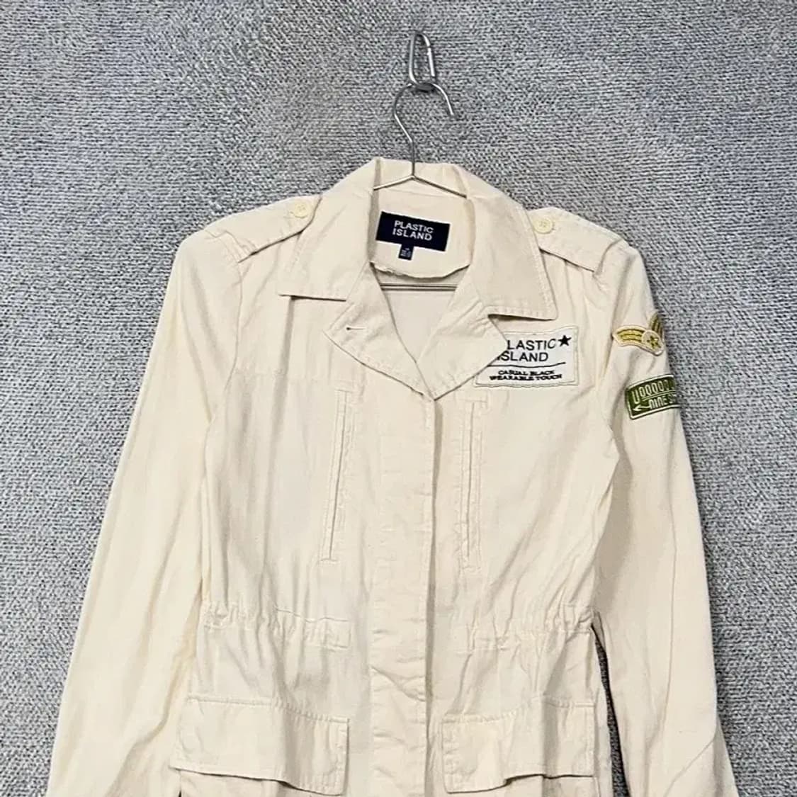 플라스틱아일랜드 크림 패치 여성 빈티지 필드 자켓 XS 상품이미지3
