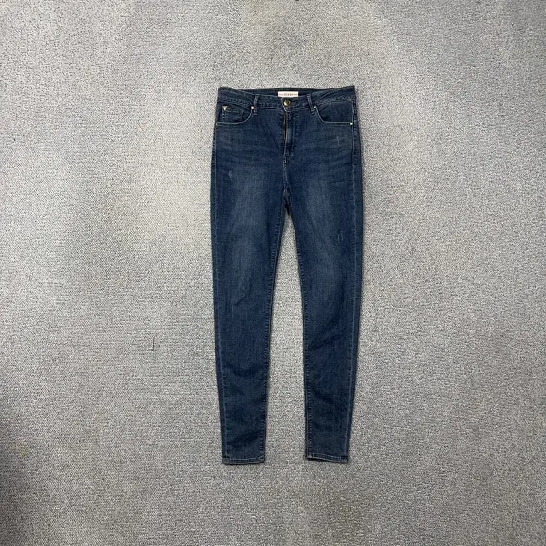 게스 여성 삼각로고 워싱 데님 청바지 28 상품이미지1