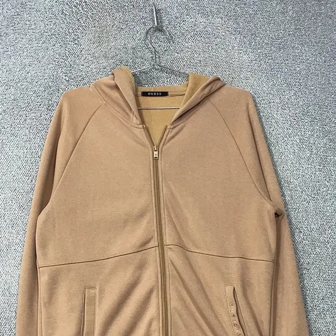 게스 남성 오버핏 베이지 후드집업 L 상품이미지3