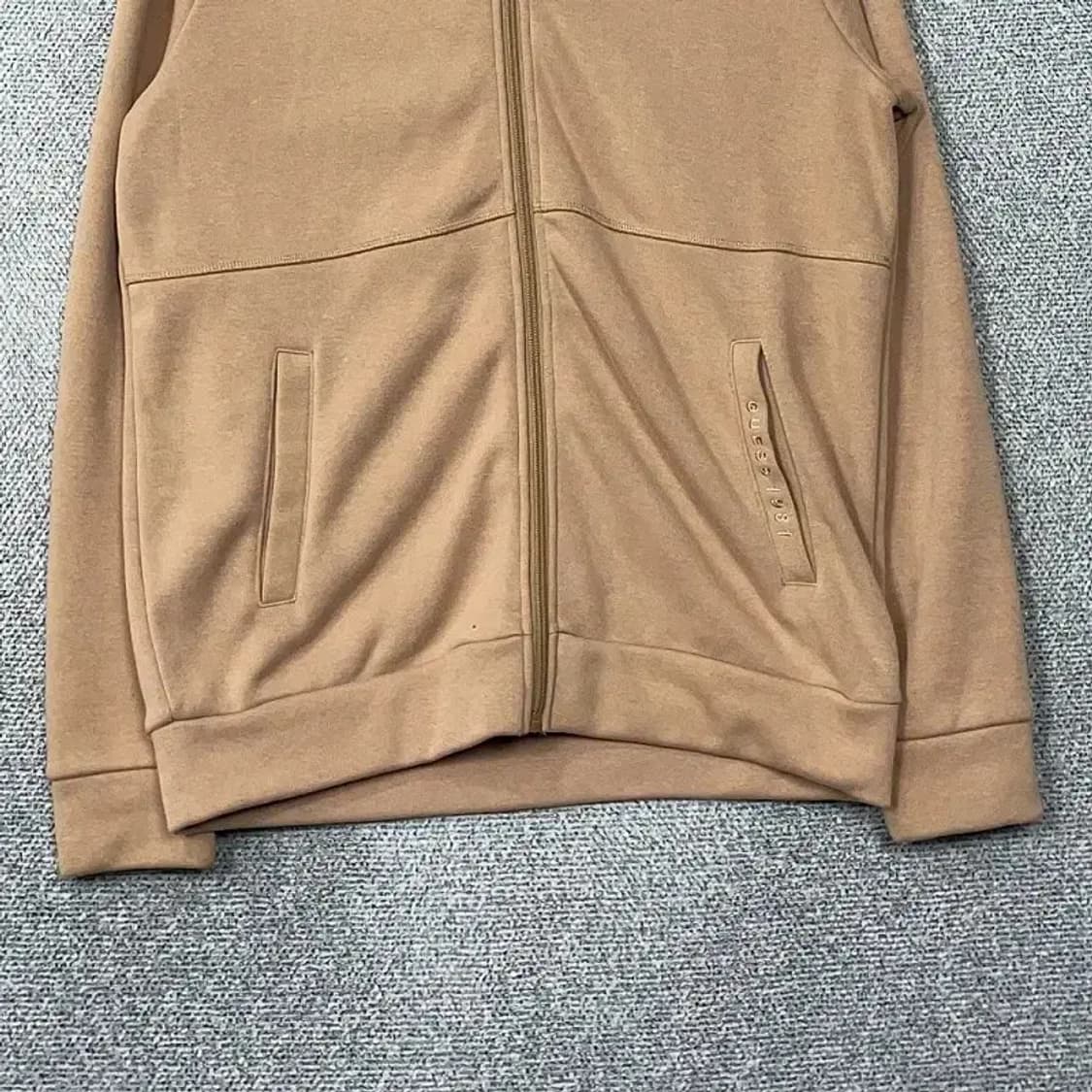 게스 남성 오버핏 베이지 후드집업 L 상품이미지4