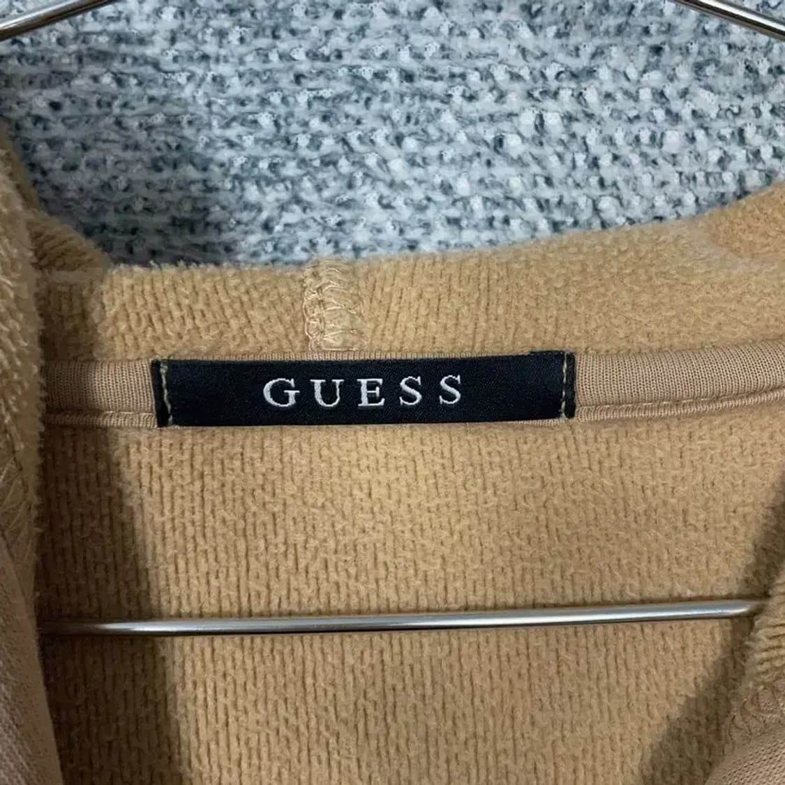 게스 남성 오버핏 베이지 후드집업 L 상품이미지5