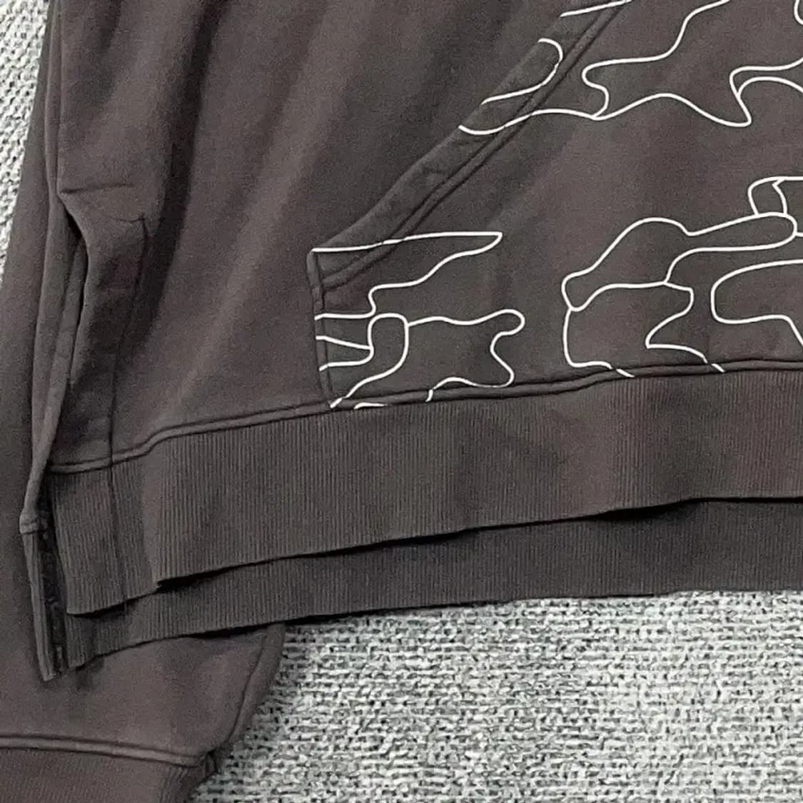 내스티팜 빈티지 프린팅 반집업 스웻셔츠 L 상품이미지3