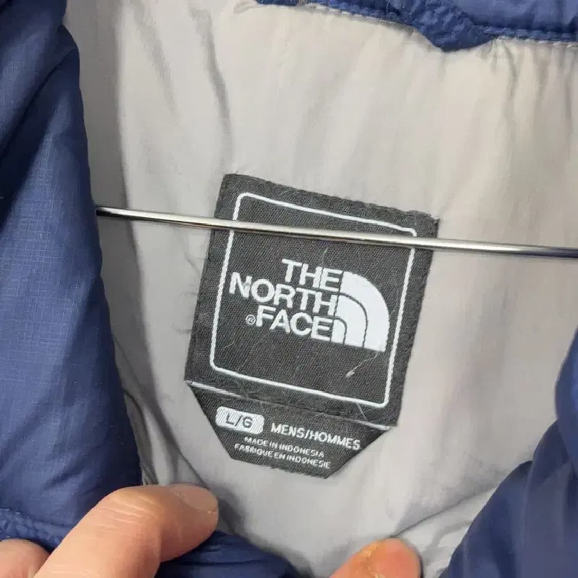 노스페이스 네이비 로고 경량 점퍼 자켓 L 상품이미지3