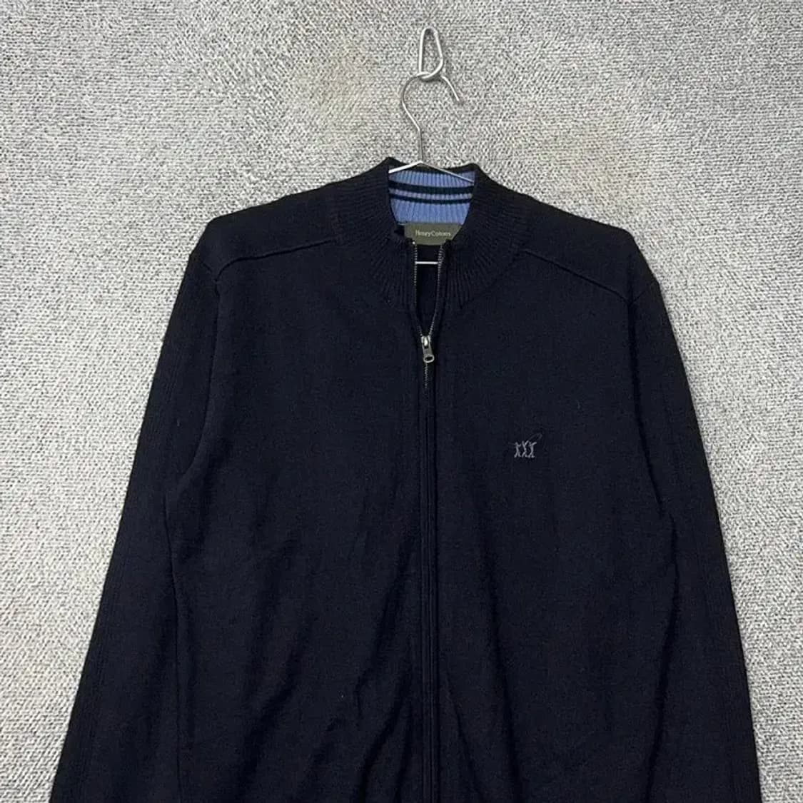 헨리코튼 로고 네이비 니트 집업 M 상품이미지3