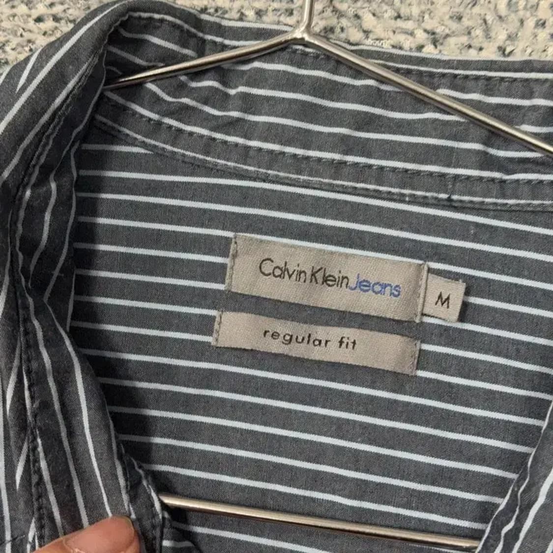 캘빈클라인 스트라이프 남성 캐주얼 셔츠 M 상품이미지3