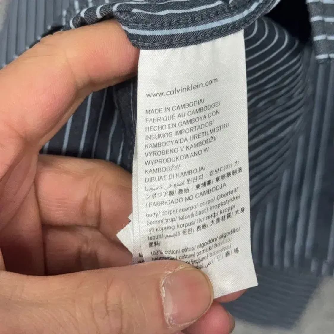 캘빈클라인 스트라이프 남성 캐주얼 셔츠 M 상품이미지4