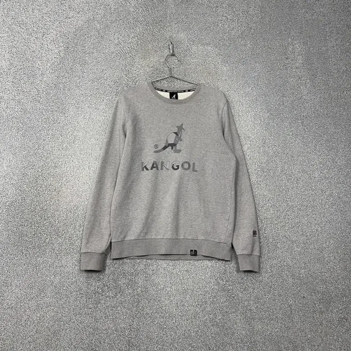 캉골 프린팅 라이트 그레이 맨투맨 M 상품이미지1