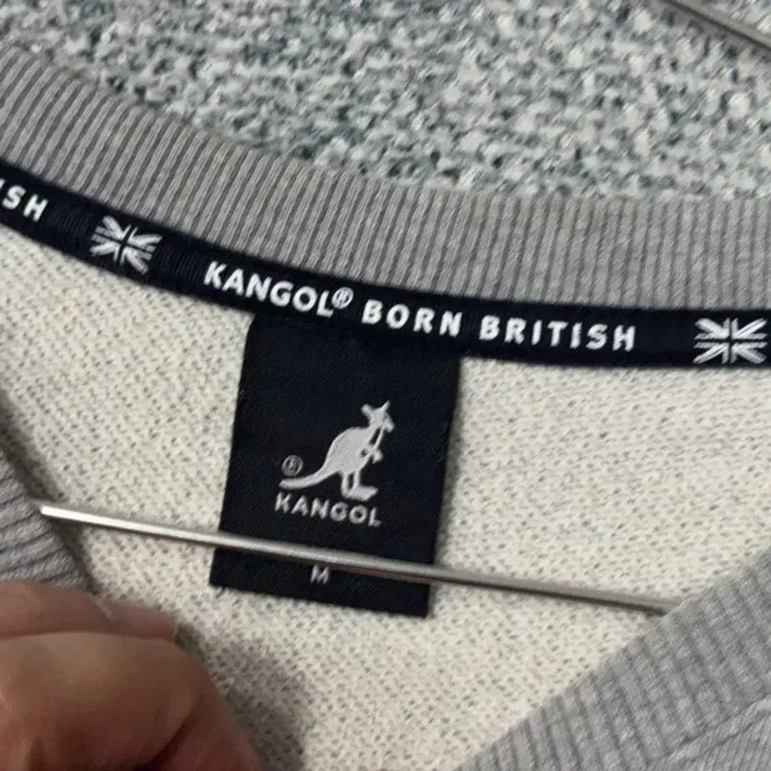 캉골 프린팅 라이트 그레이 맨투맨 M 상품이미지3