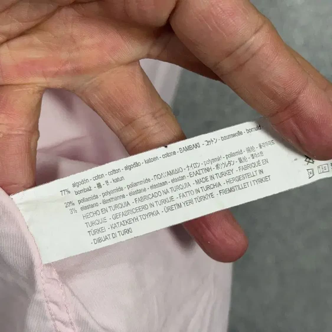 자라 맨 연핑크 남성 캐주얼 와이셔츠 M 상품이미지4