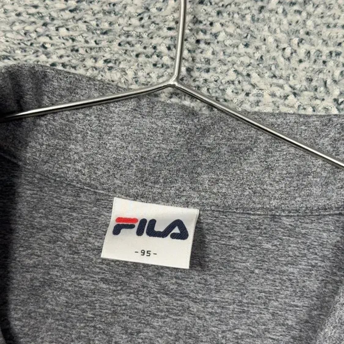 휠라 여성 로고 그레이 긴팔 카라티 95 상품이미지3