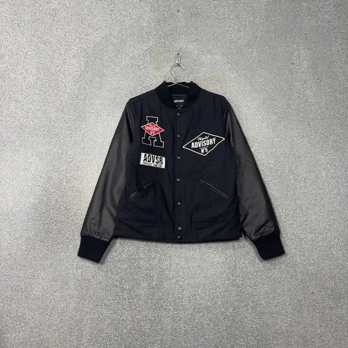 어드바이저리 패치 레더 블랙 스타디움 자켓 M 상품이미지1