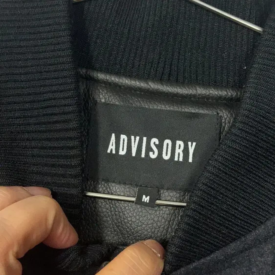 어드바이저리 패치 레더 블랙 스타디움 자켓 M 상품이미지3