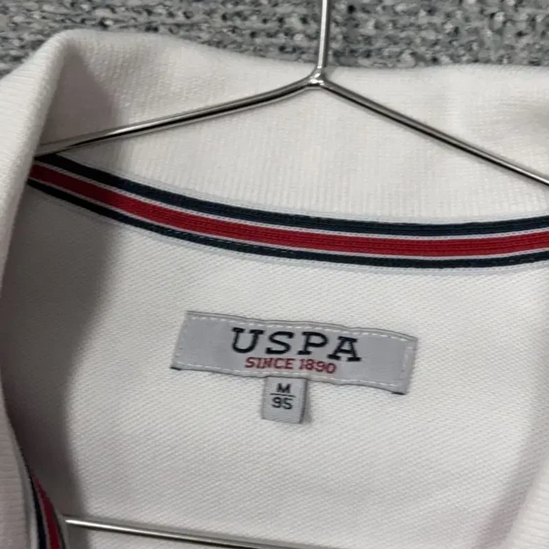 US폴로 아쎈 화이트 긴팔 카라티 M 상품이미지3