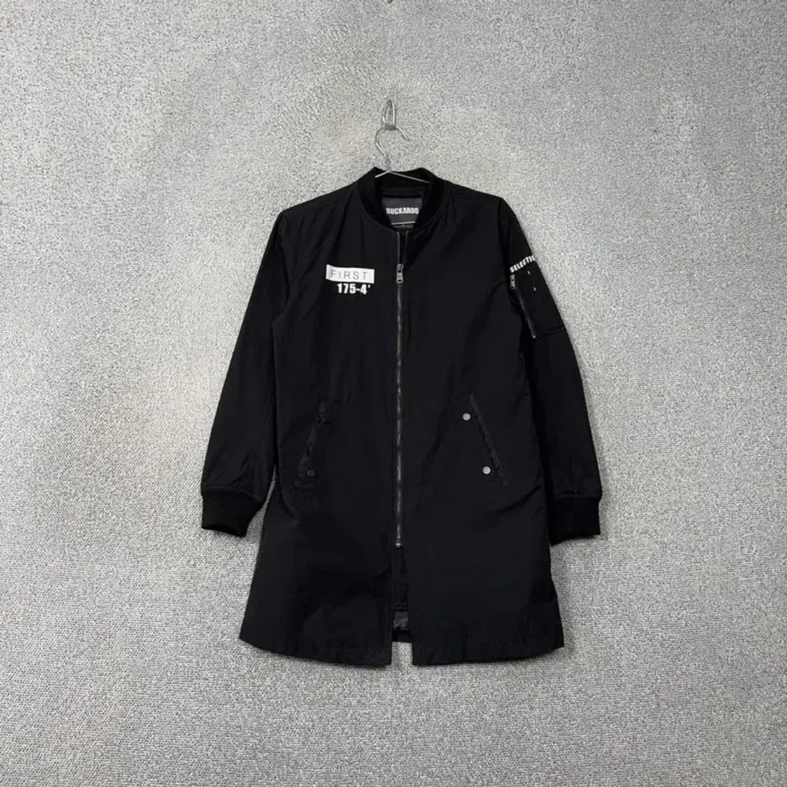 버커루 블랙 로고 여성 빈티지 롱 블루종 자켓 S 상품이미지1