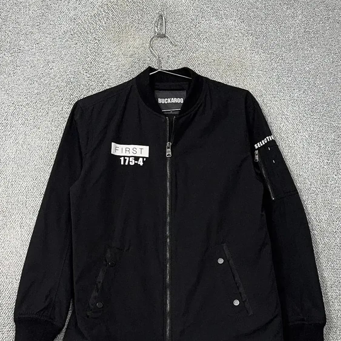 버커루 블랙 로고 여성 빈티지 롱 블루종 자켓 S 상품이미지3