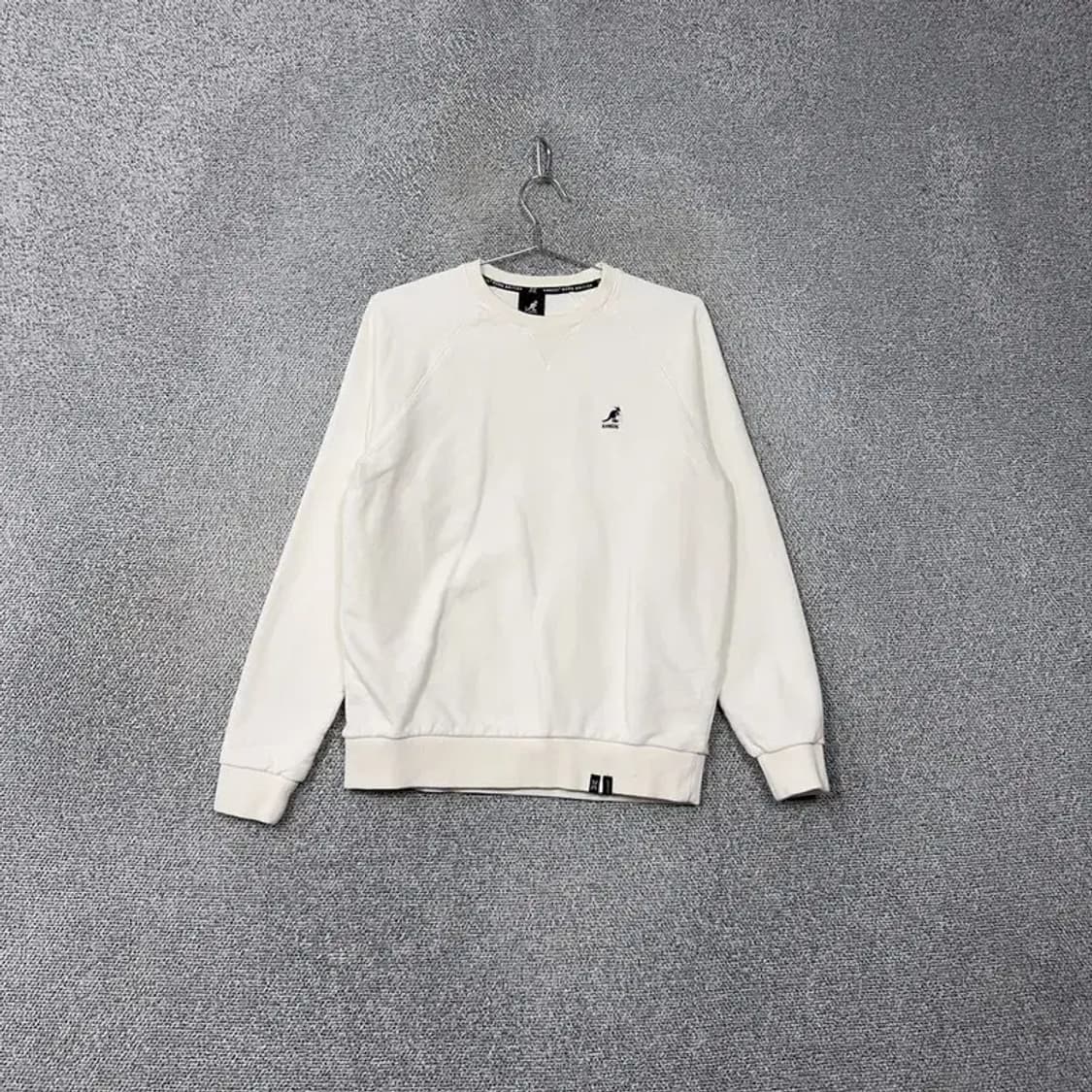 캉골 크림 화이트 로고 캐주얼 맨투맨 M 상품이미지1