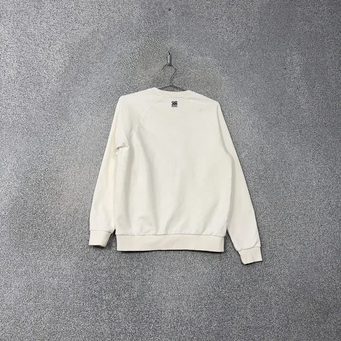 캉골 크림 화이트 로고 캐주얼 맨투맨 M 상품이미지2