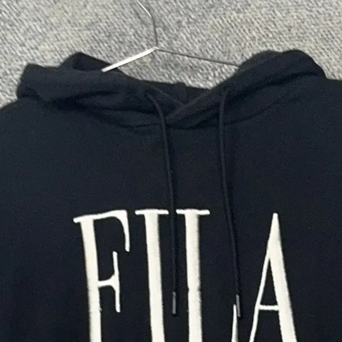 휠라 프린팅 블랙 후드티 SMALL 상품이미지3