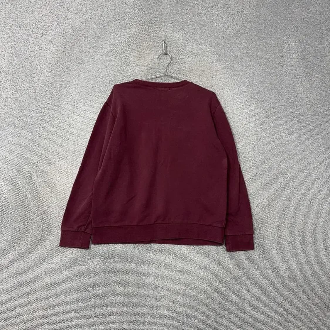 게스 로고 남성 버건디 맨투맨 L 상품이미지2