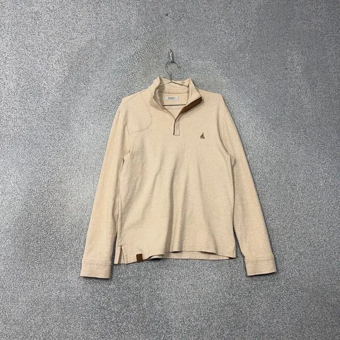 빈폴 로고 베이지 반집업 버튼 맨투맨 100 상품이미지1