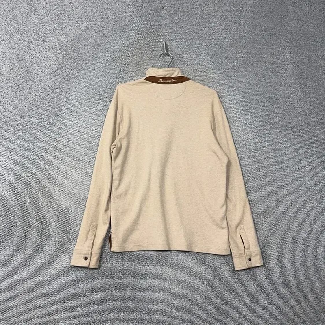 빈폴 로고 베이지 반집업 버튼 맨투맨 100 상품이미지2