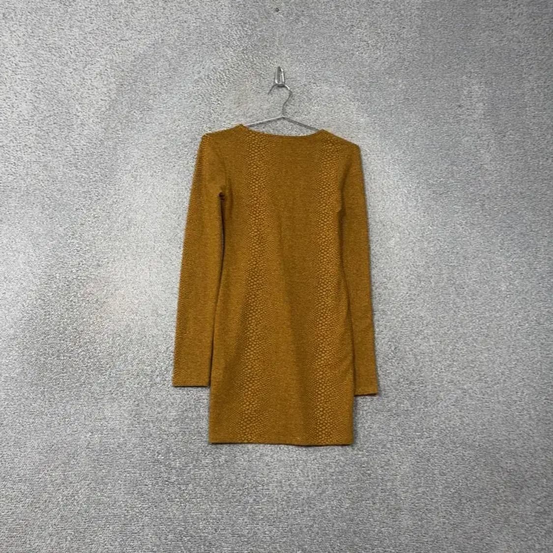 자라 뱀피 패턴 카멜 원피스 S 상품이미지2