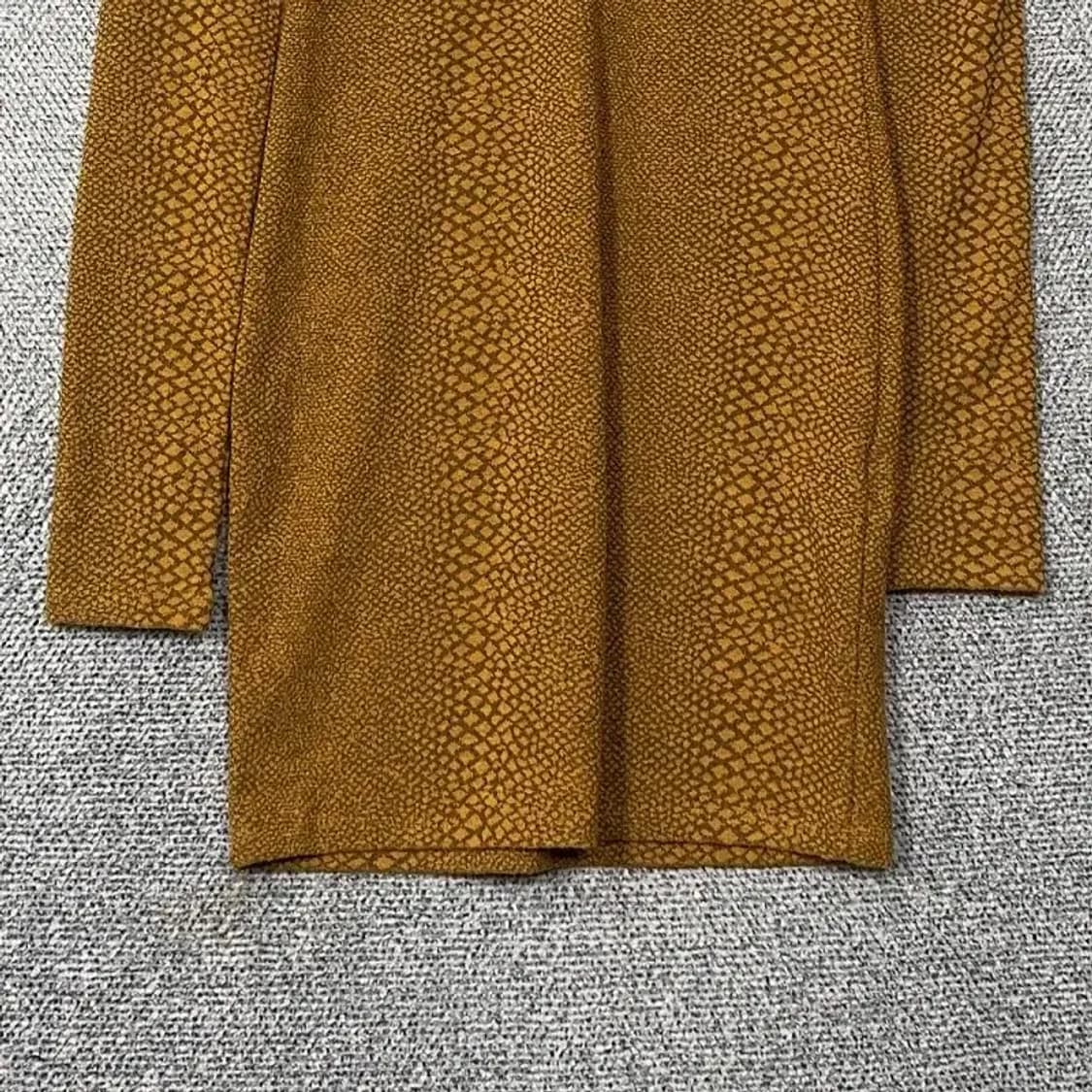 자라 뱀피 패턴 카멜 원피스 S 상품이미지4