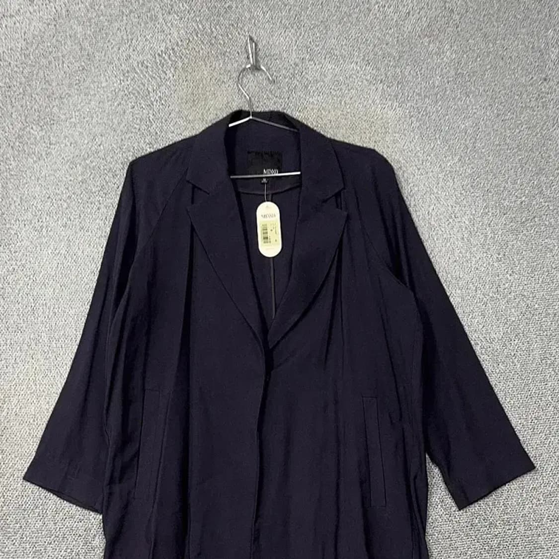 [새상품] 미쏘 네이비 레이온 코트 M 상품이미지3