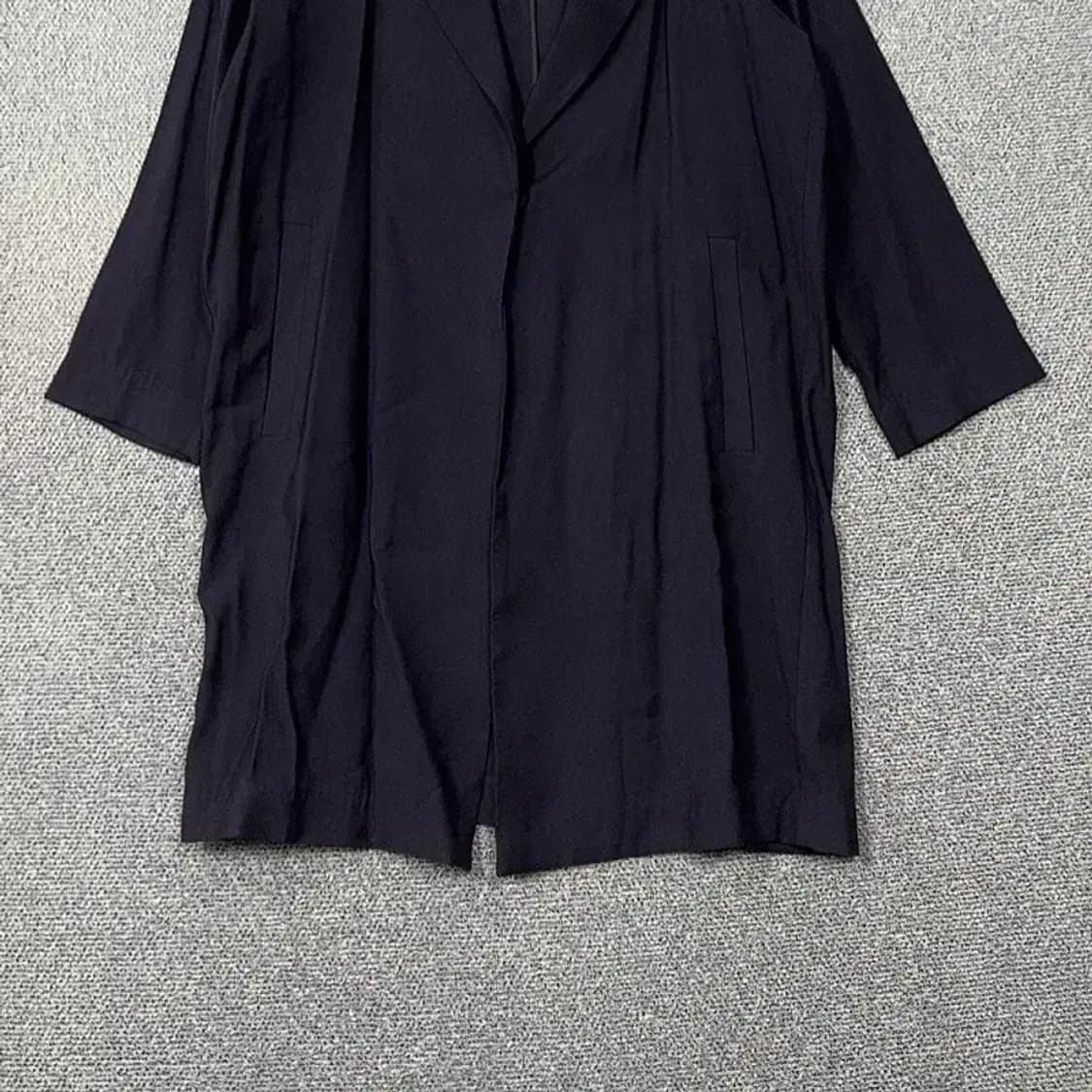 [새상품] 미쏘 네이비 레이온 코트 M 상품이미지4