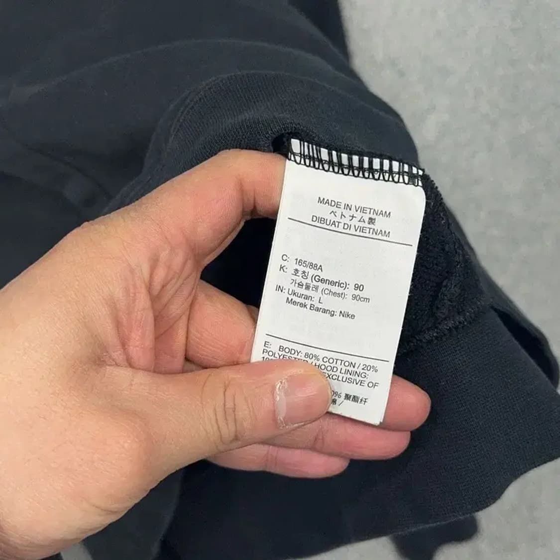 나이키 프린팅 로고 남성 네이비 후드티 L 상품이미지4