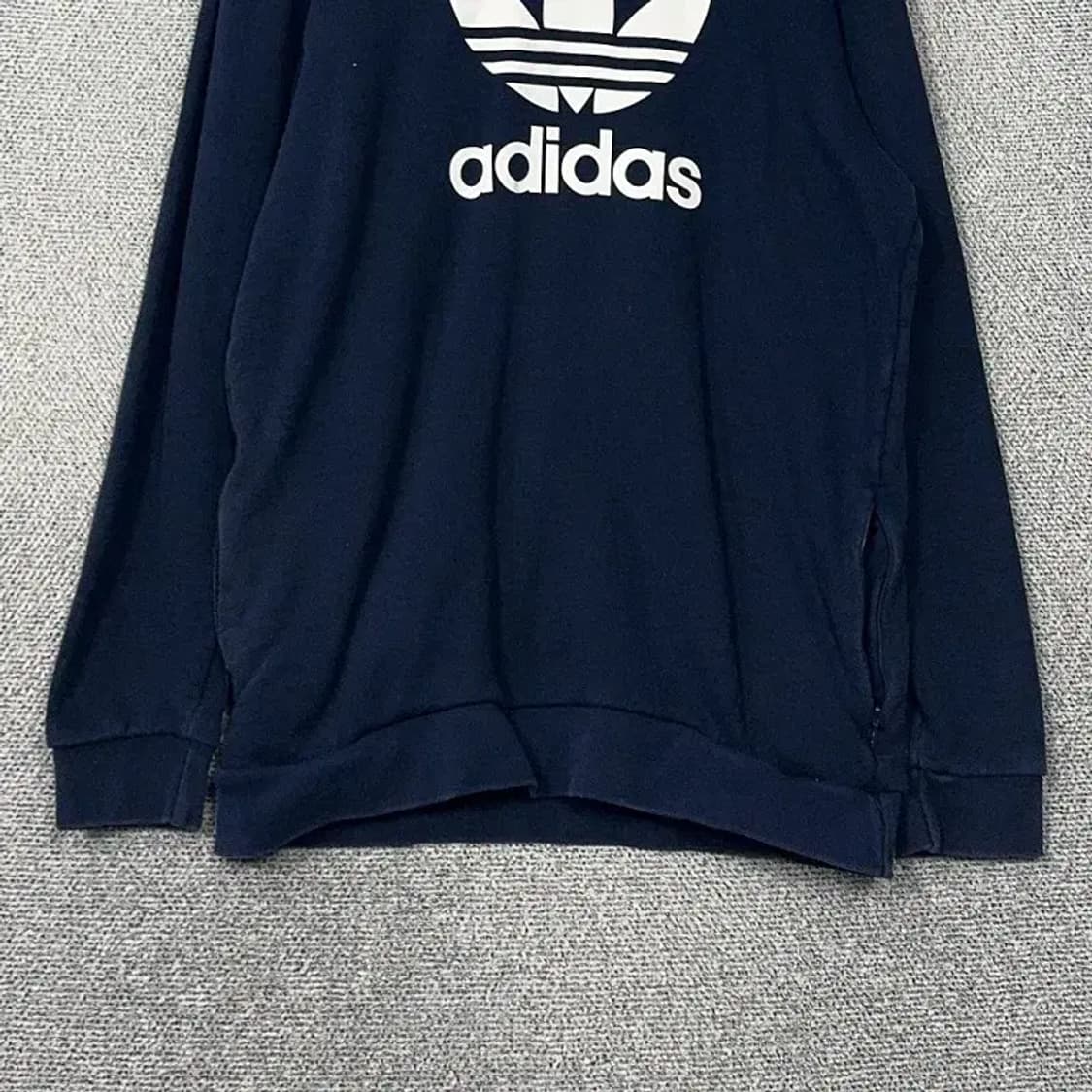 아디다스 프린팅 빅로고 남성 네이비 후드티 XL 상품이미지4