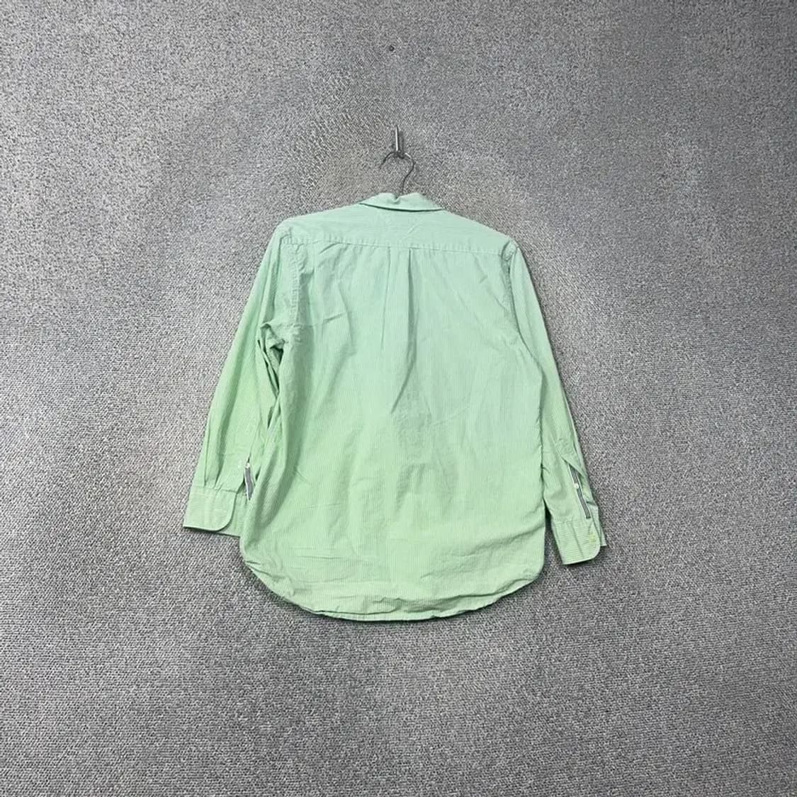 타미힐피거 스트라이프 라이트 그린 로고 셔츠 S/P 상품이미지2