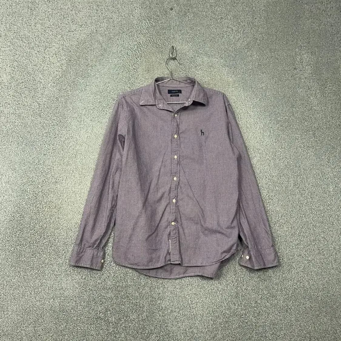 해지스 로고 퍼플 체크 셔츠 105 상품이미지1