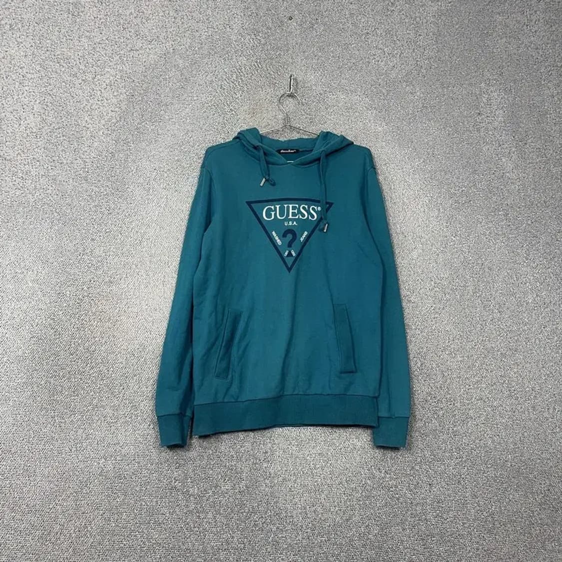 게스 프린팅 청록 빈티지 후드티 L 상품이미지1