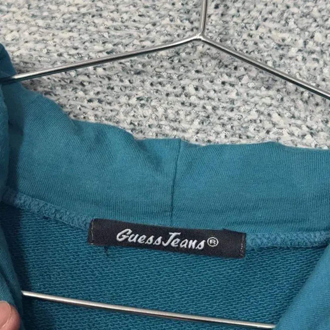 게스 프린팅 청록 빈티지 후드티 L 상품이미지5