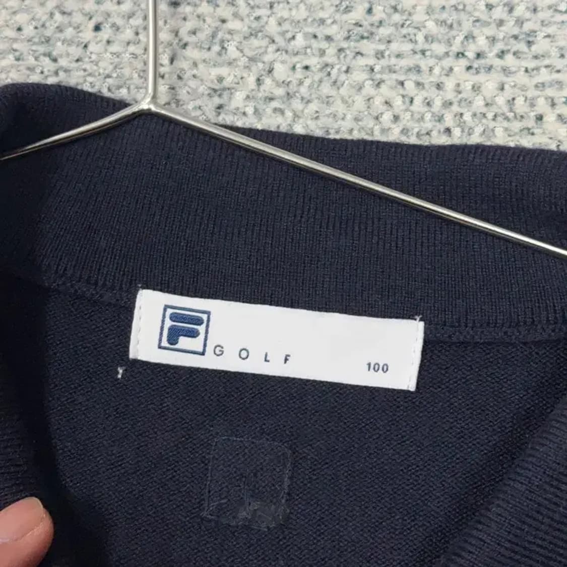 휠라 네이비 캐주얼 골프 니트 100 상품이미지5