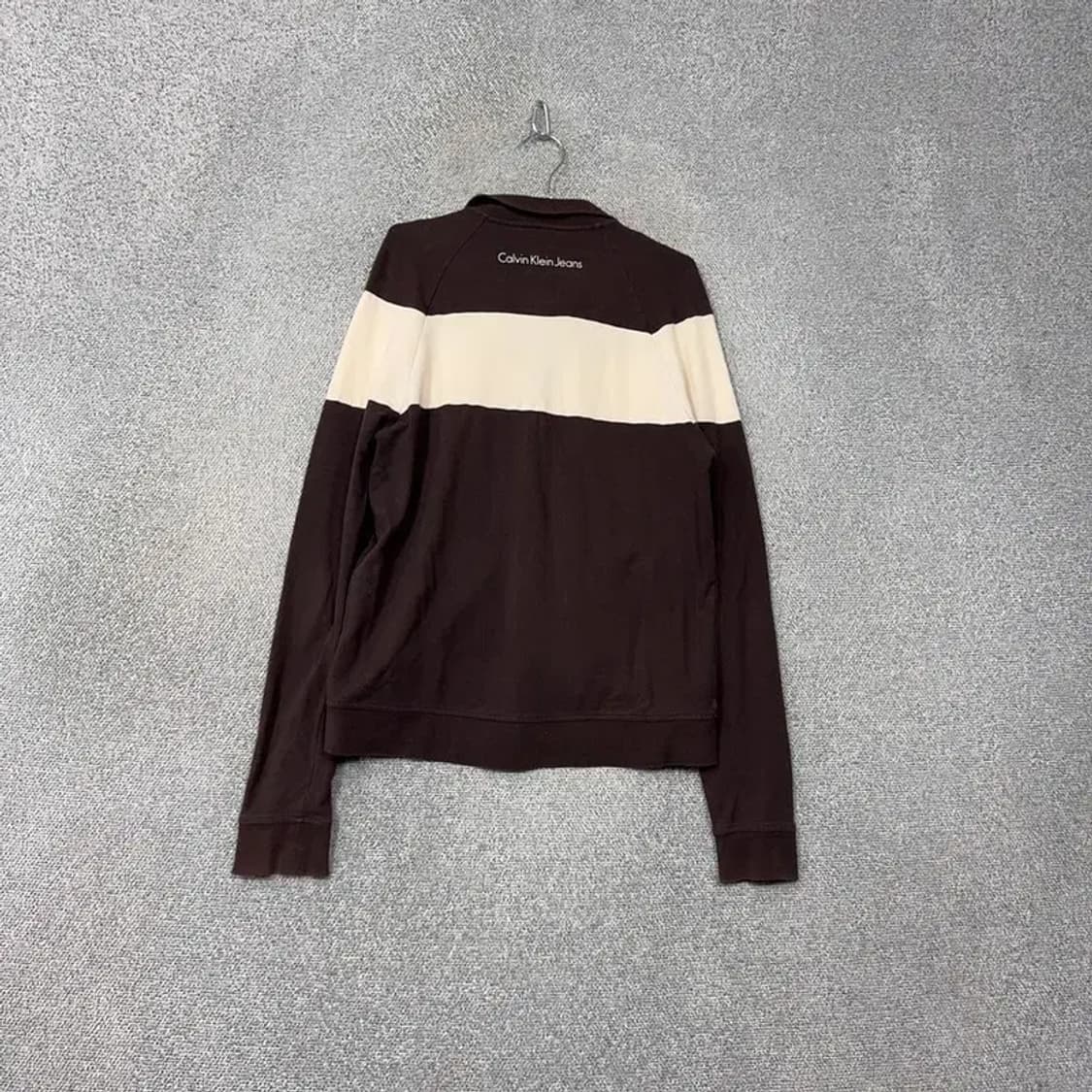 캘빈클라인 브라운 로고 코튼 집업 저지 L 상품이미지2