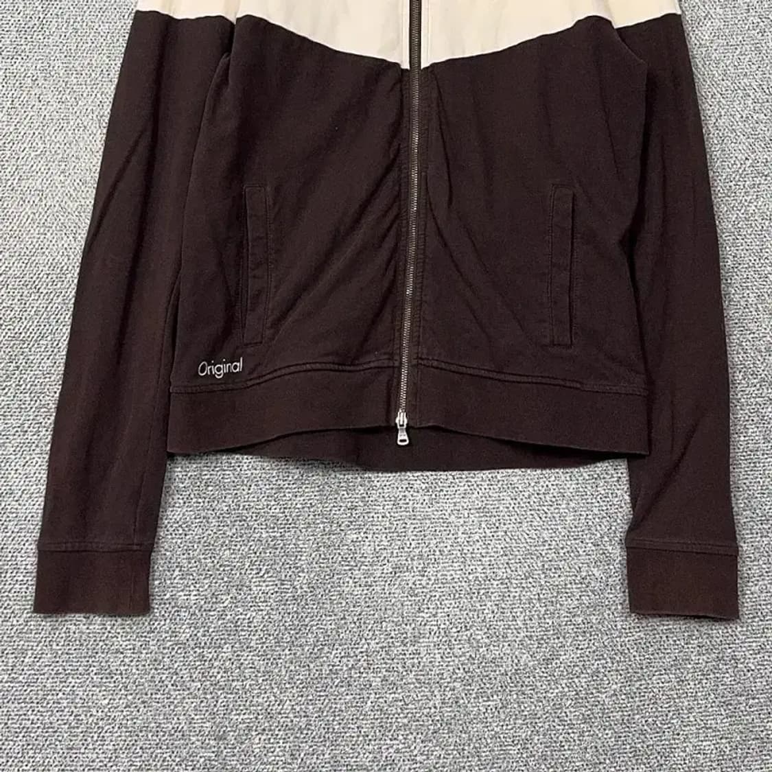 캘빈클라인 브라운 로고 코튼 집업 저지 L 상품이미지4