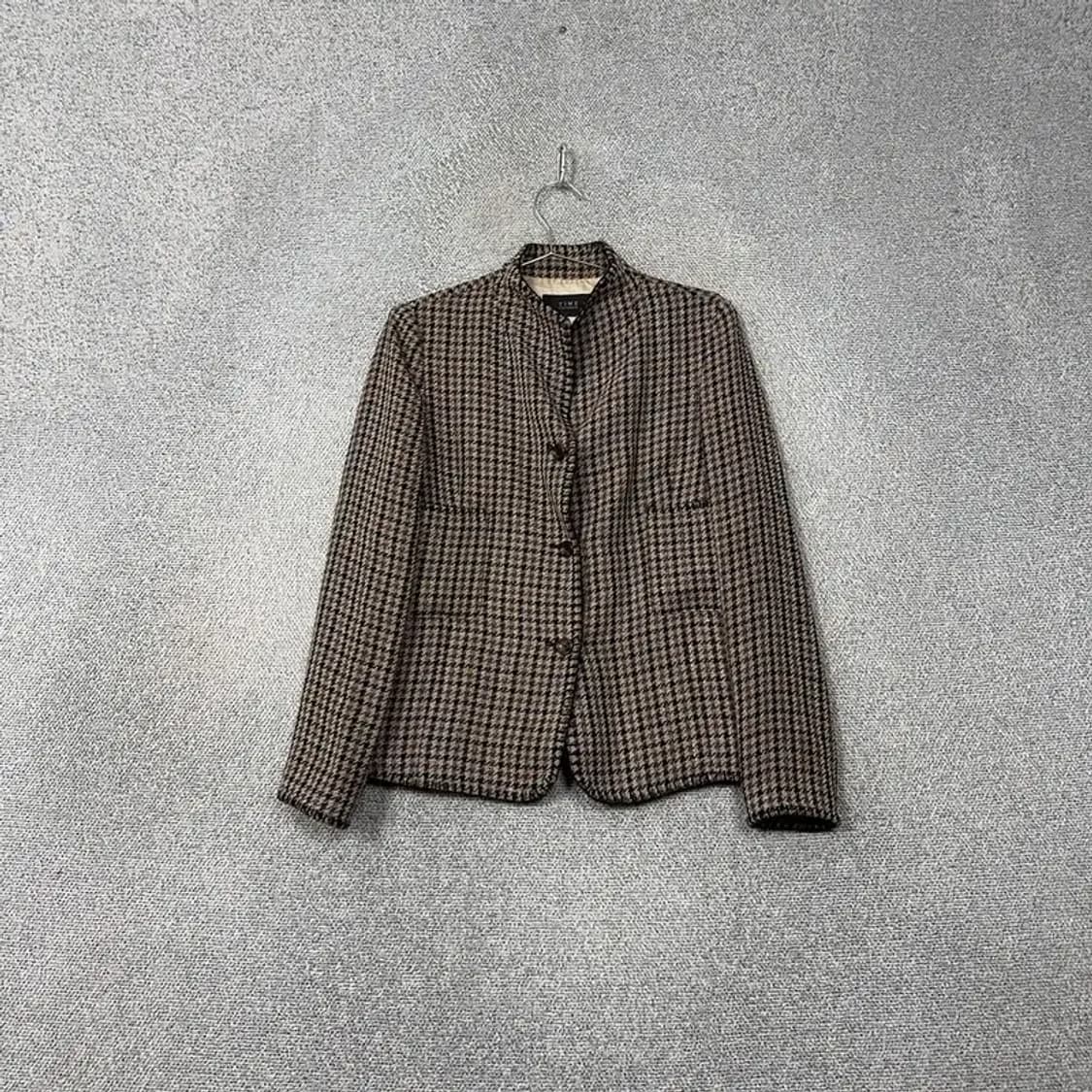 타임 한섬 여성 체크 브라운 블레이저 88-95-165 상품이미지1