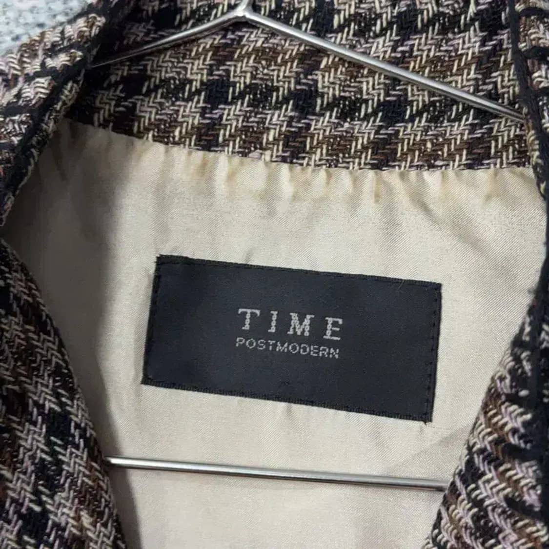 타임 한섬 여성 체크 브라운 블레이저 88-95-165 상품이미지3