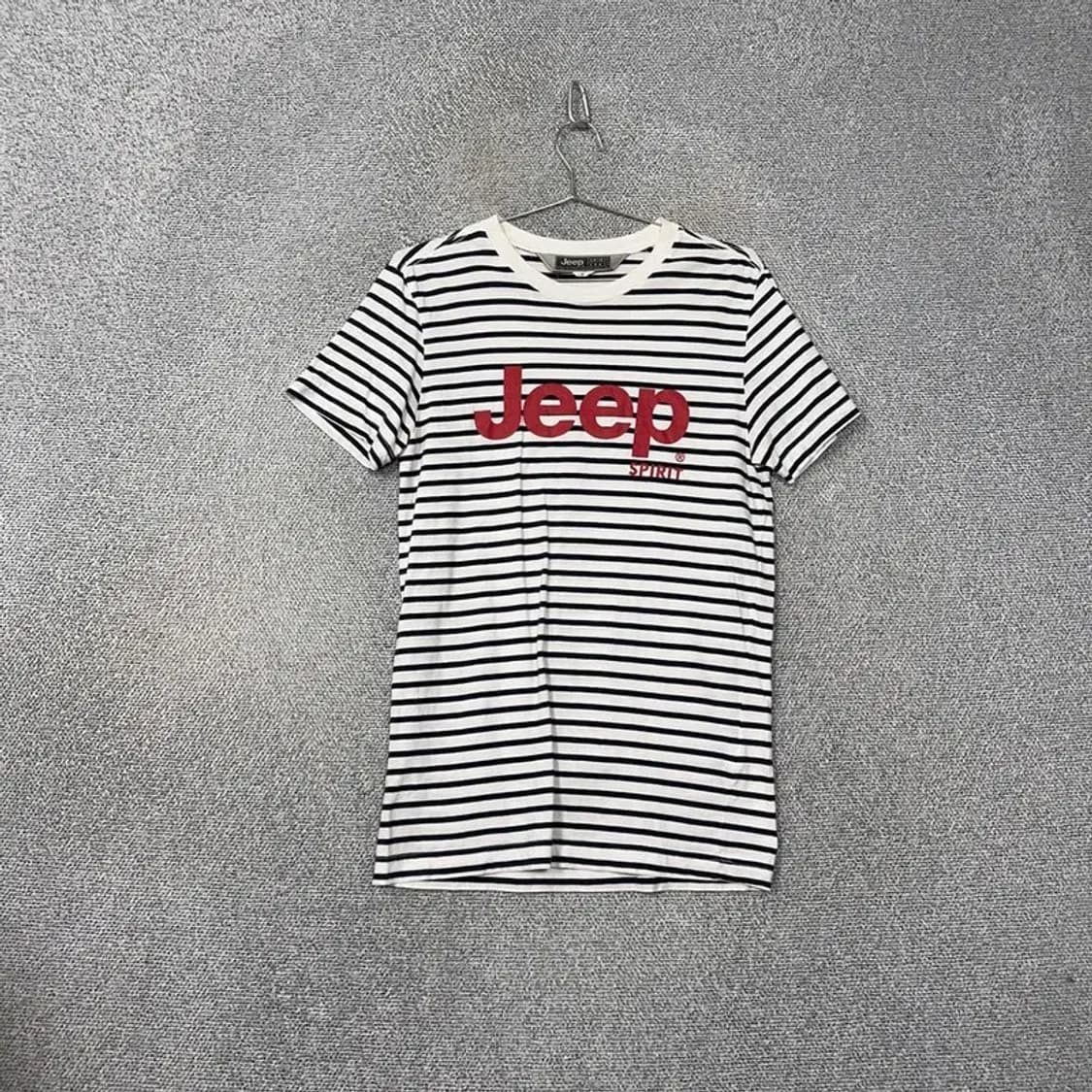 지프 스트라이프 프린팅 반팔 원피스 M 상품이미지1