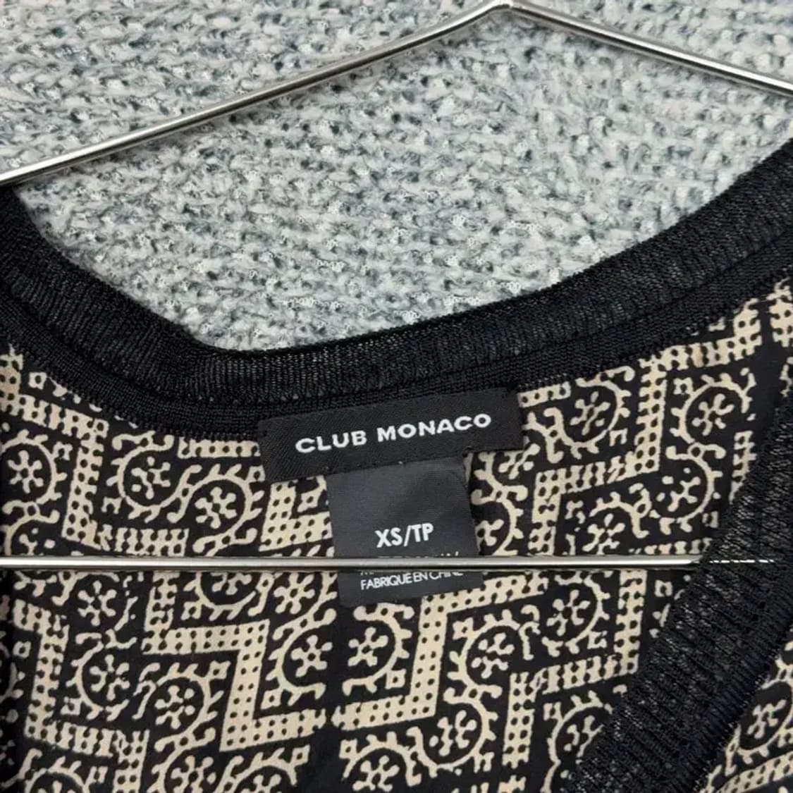 클럽모나코 빈티지 패턴 실크 민소매 나시 XS 상품이미지5