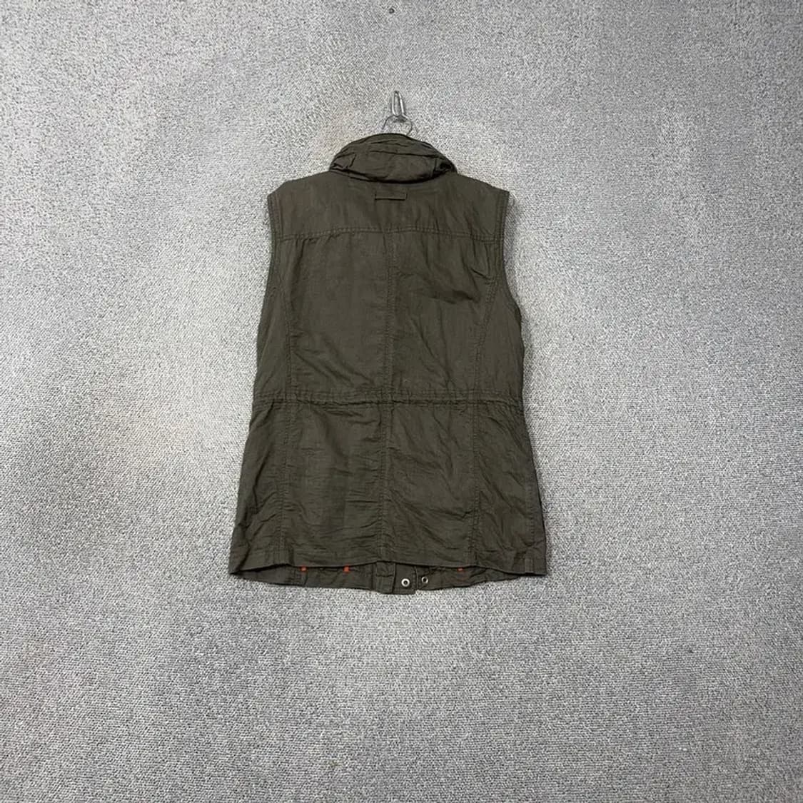 게스 여성 빈티지 사파리 카키 집업 조끼 M 상품이미지2