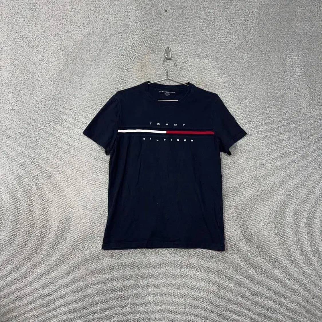 타미힐피거 로고 여성 네이비 반팔티 M 상품이미지1
