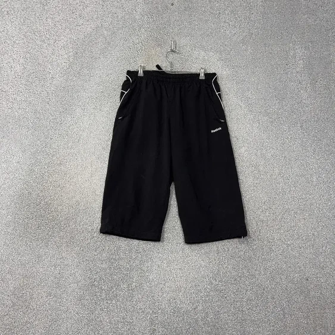 리복 블랙 로고 기능성 운동 반바지 100 상품이미지1